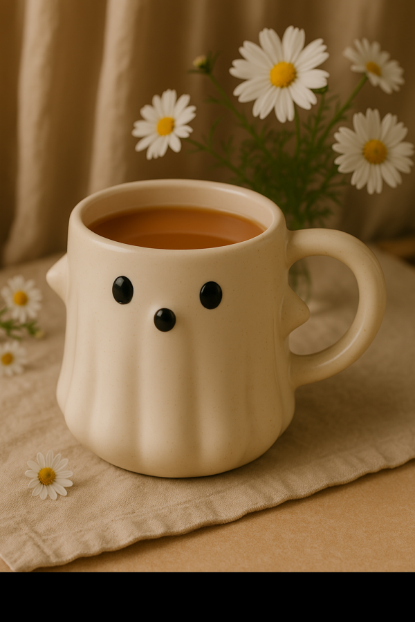 Cute Ghost Shaped Ceramic Mug - Image 3