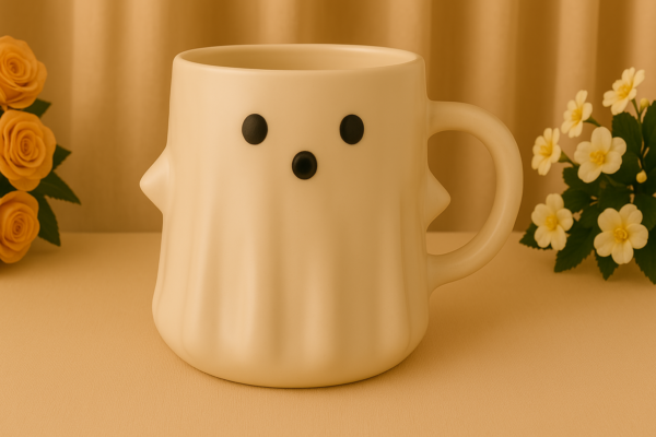 Cute Ghost Shaped Ceramic Mug