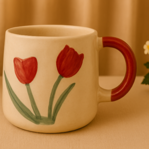 Pink Tulip Ceramic Mug