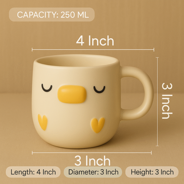 Duck Themed 3D Ceramic Cup - Image 5